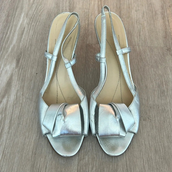 kate spade Shoes - Silver Kate Spade Mini Heels